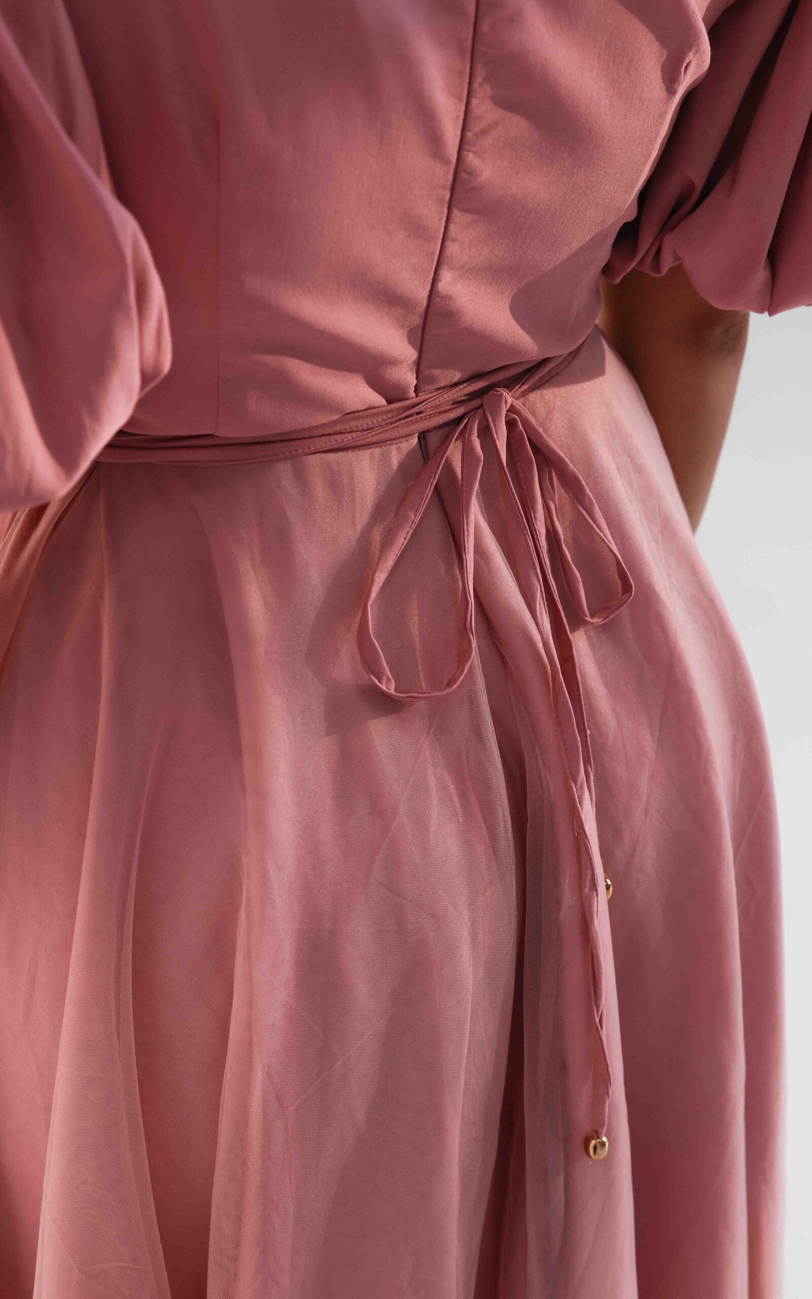 One Kiss Tulle Maxi Dress - Blush Pink