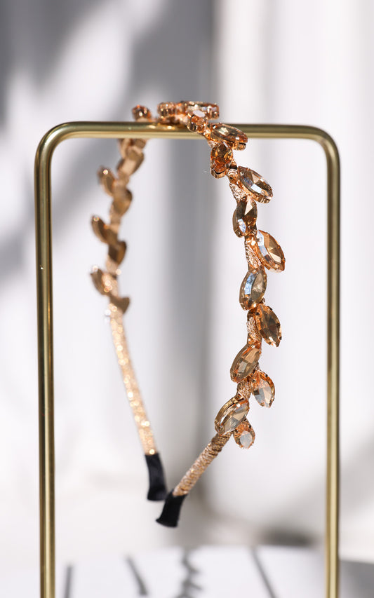 Oia Headband - Champagne Diamante