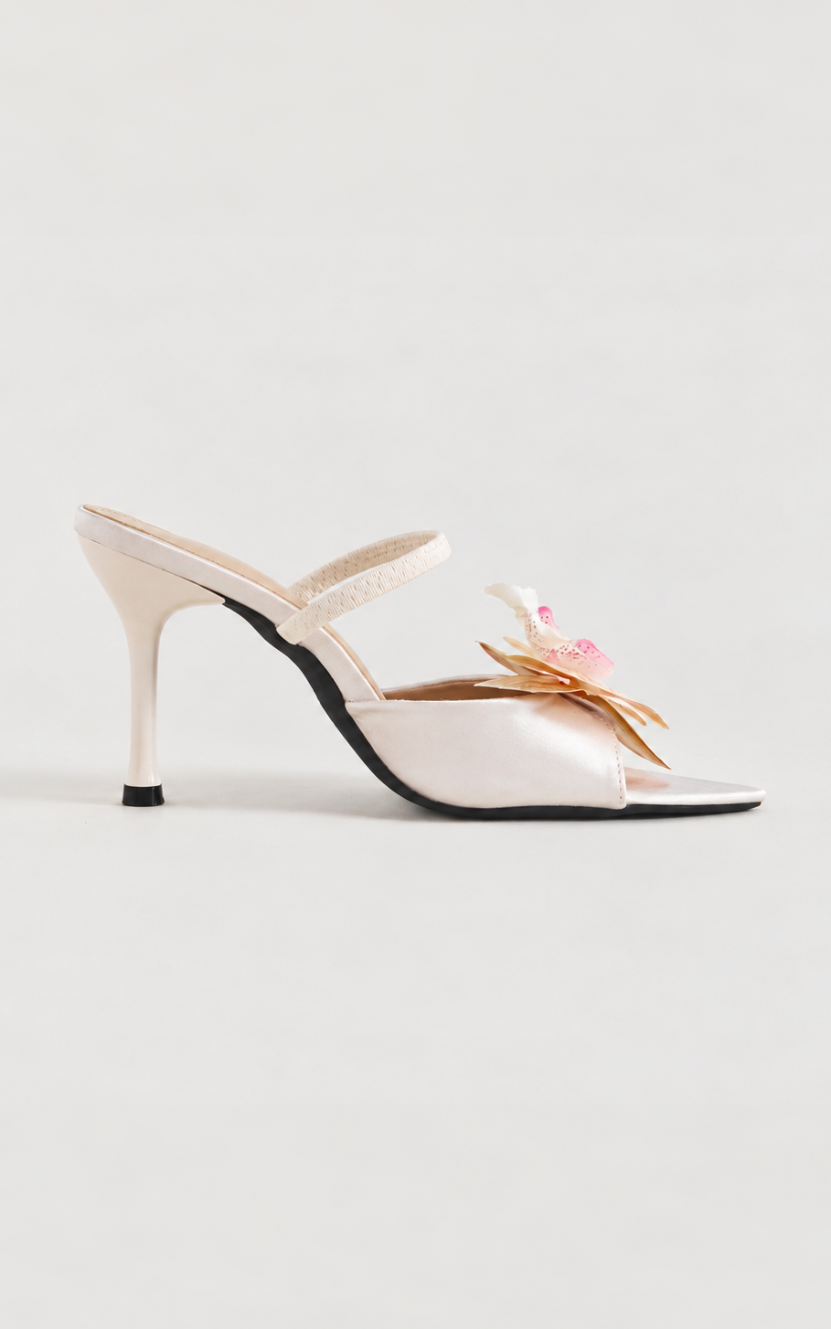 Orchid Mule Heels - Cream