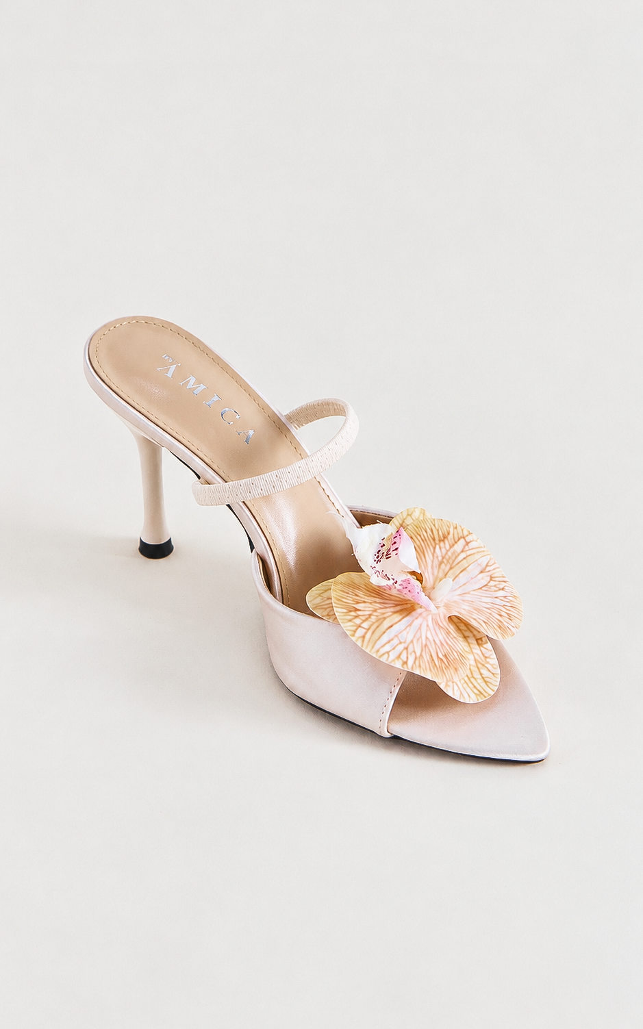 Orchid Mule Heels - Cream