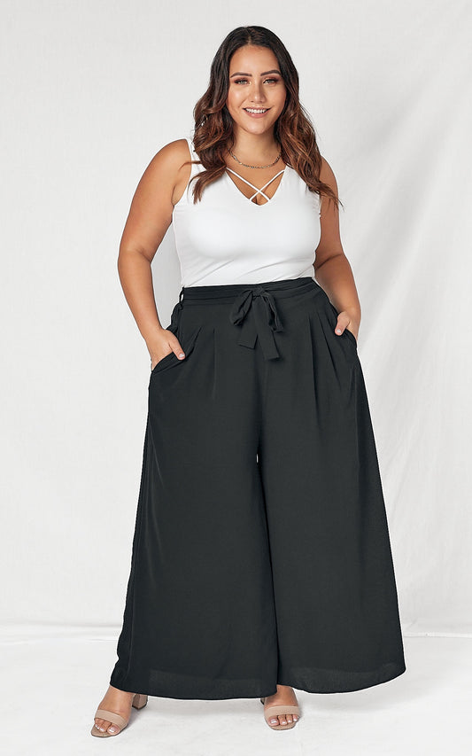 Paradise Lily Wide Leg Pants - Black