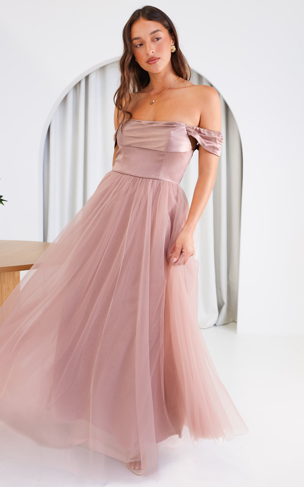 Parilio Maxi Dress - Dusty Mauve