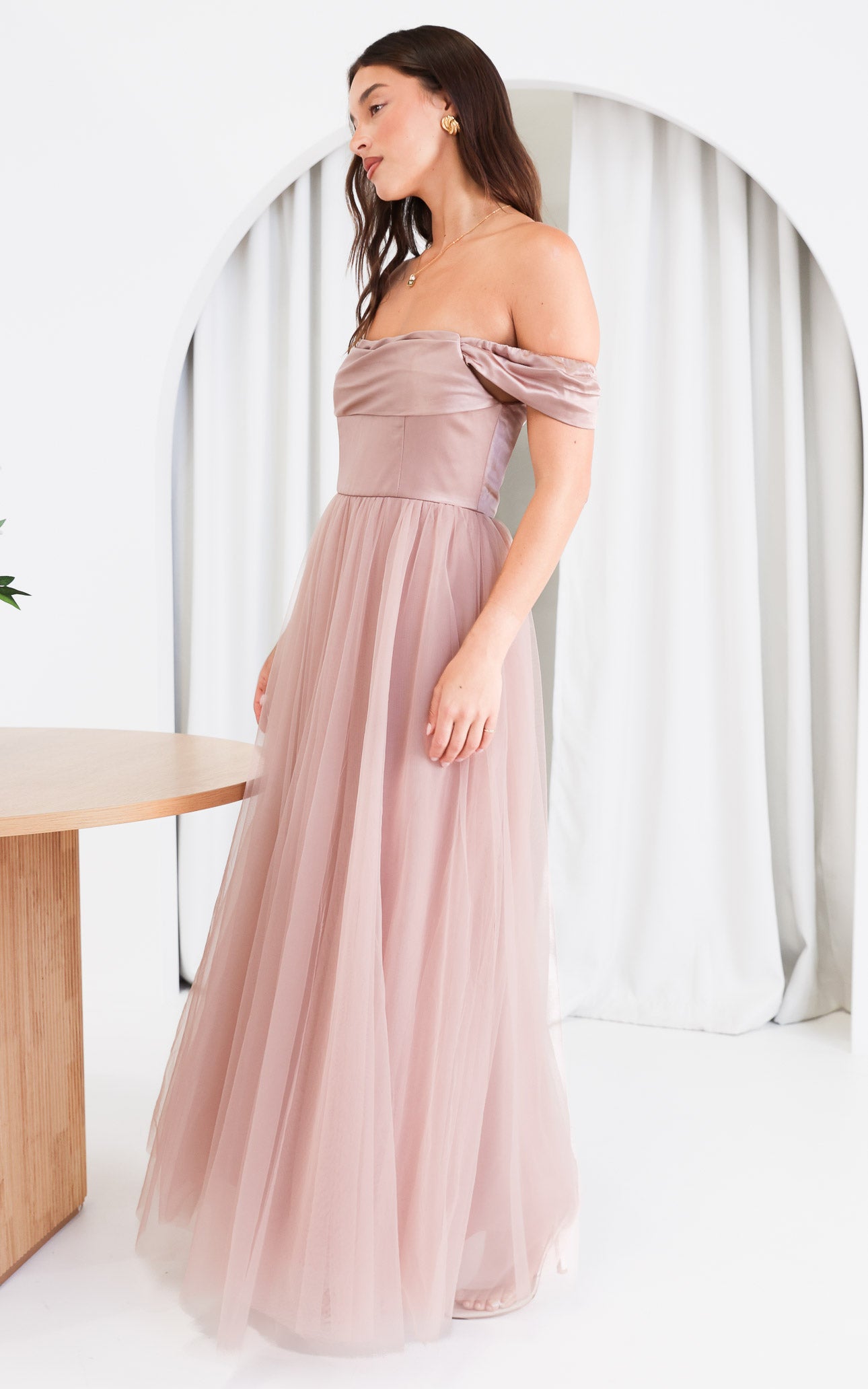 (Preorder) Parilio Maxi Dress - Dusty Mauve