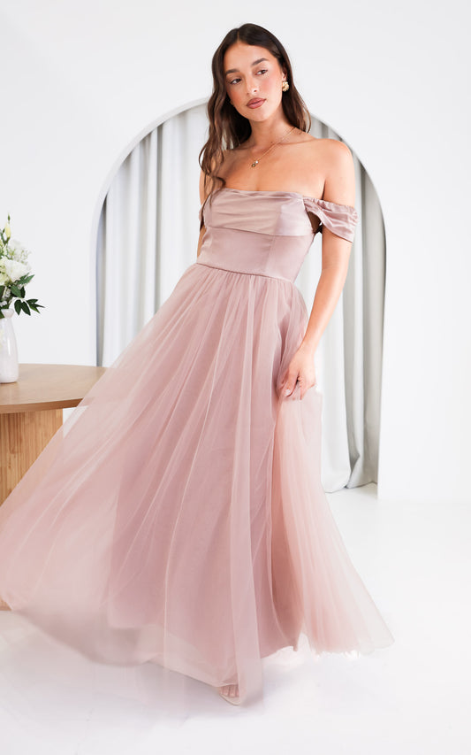 (Preorder) Parilio Maxi Dress - Dusty Mauve