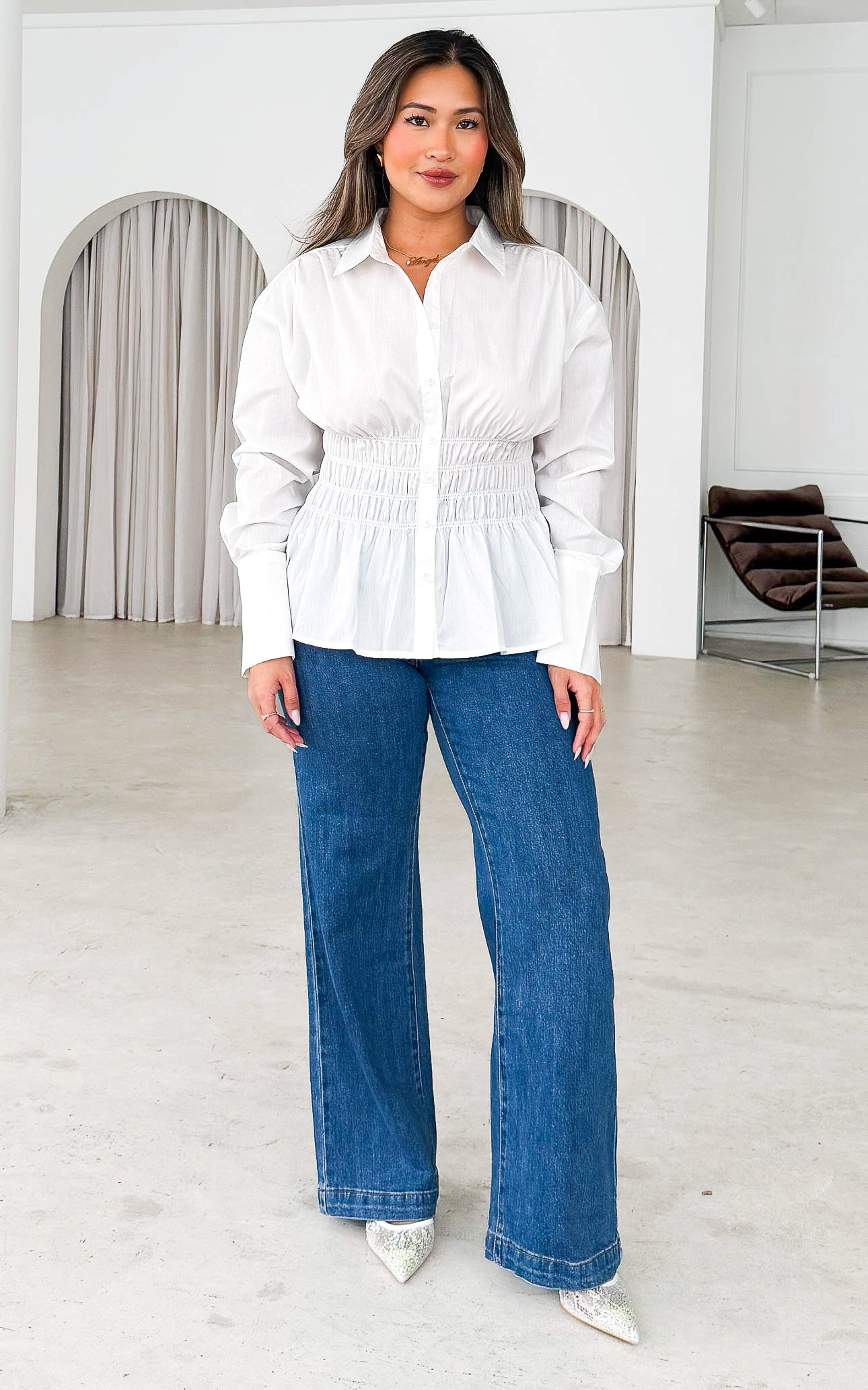 Vera Shirt Blouse - White