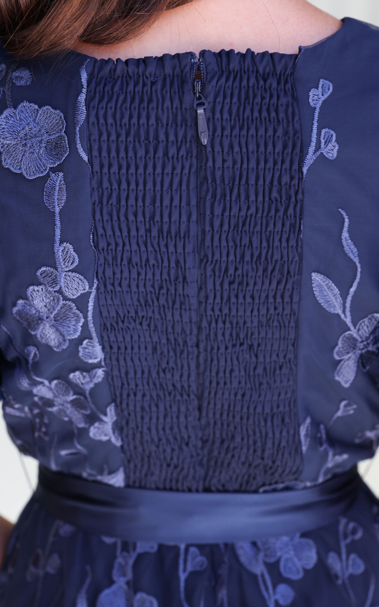 Peony Midi Dress - Navy Floral