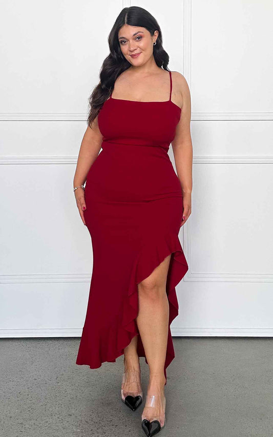 Phaedra Maxi Dress - Raspberry Red