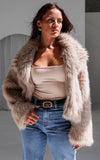 Philippa Faux Fur Jacket - Beige