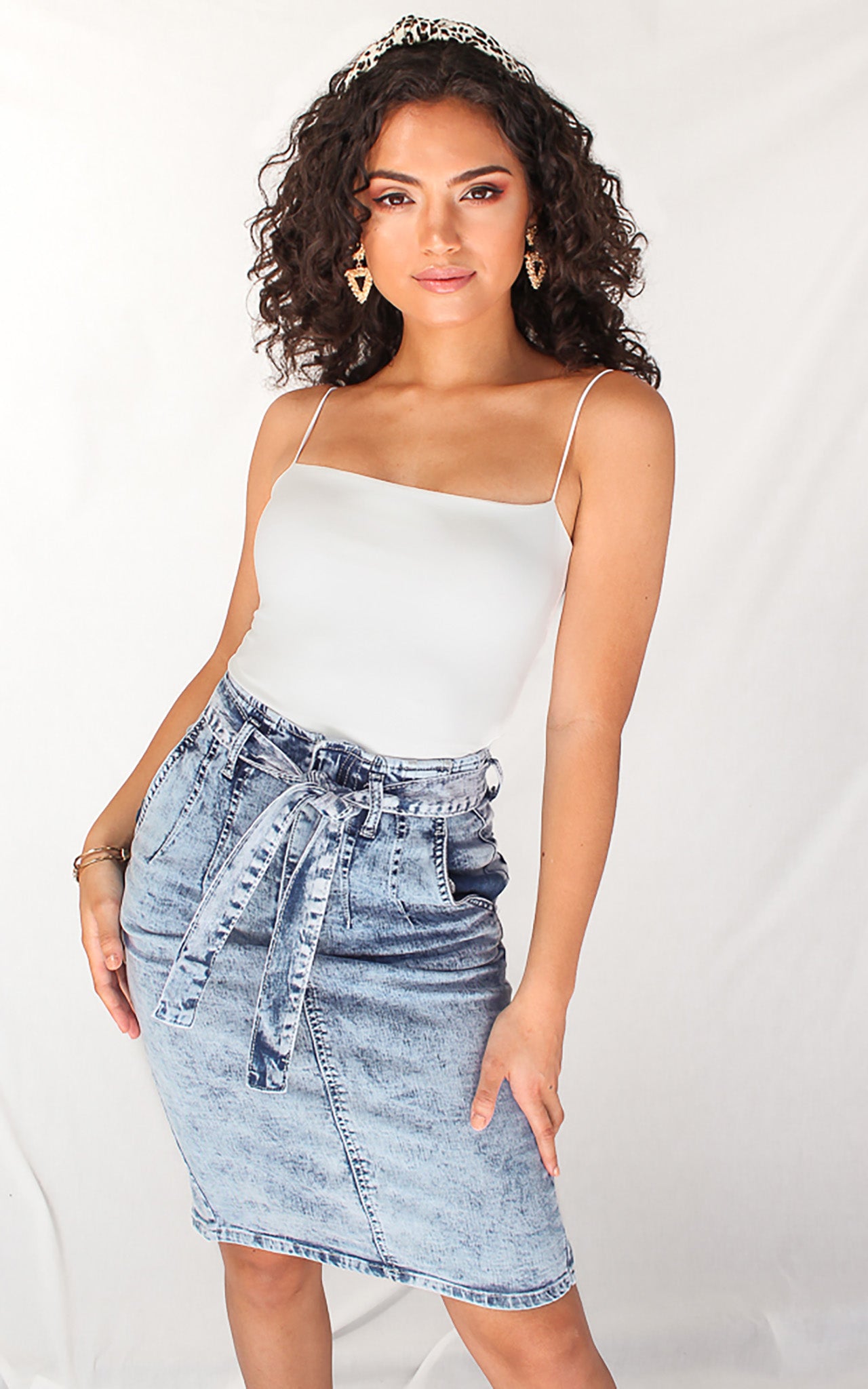 Phoebe Denim Skirt- Acid Wash