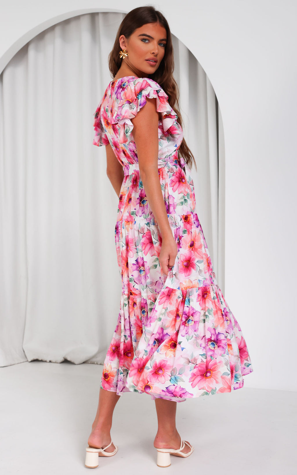 Poeselle Maxi Dress - Pink Multi Floral