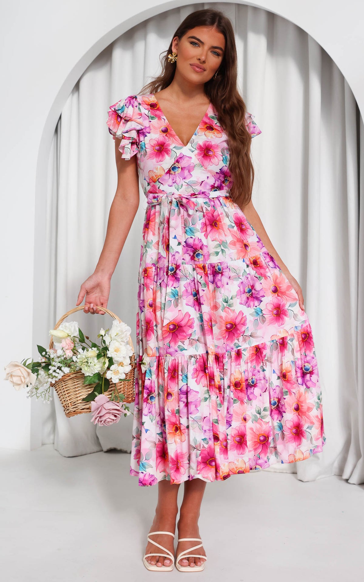 Poeselle Maxi Dress - Pink Multi Floral