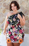 Poppy Mini Dress - Black Multi Floral