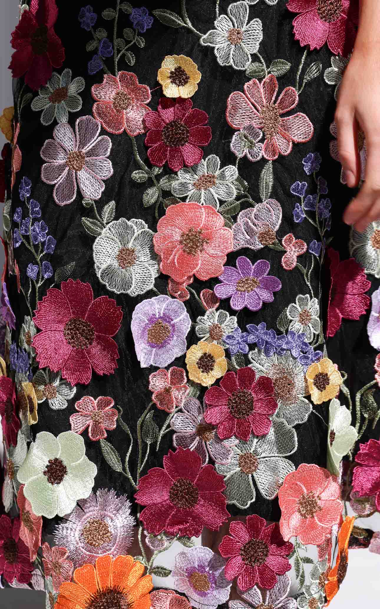 Poppy Midi Dress - Black Multi Floral