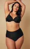 Prielle Seamless High Waisted Full Briefs - Black