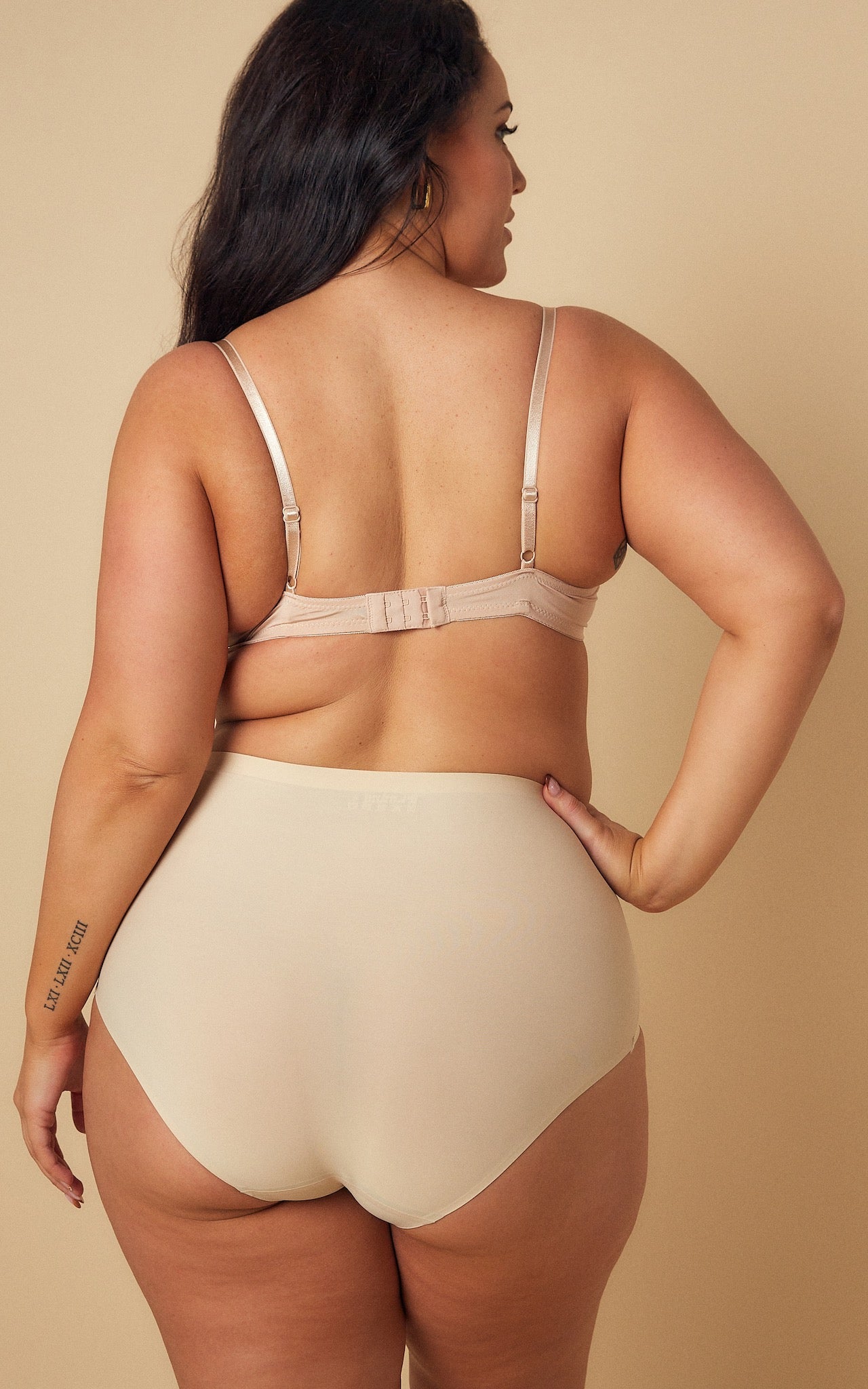 Prielle Seamless High Waisted Full Briefs - Nude