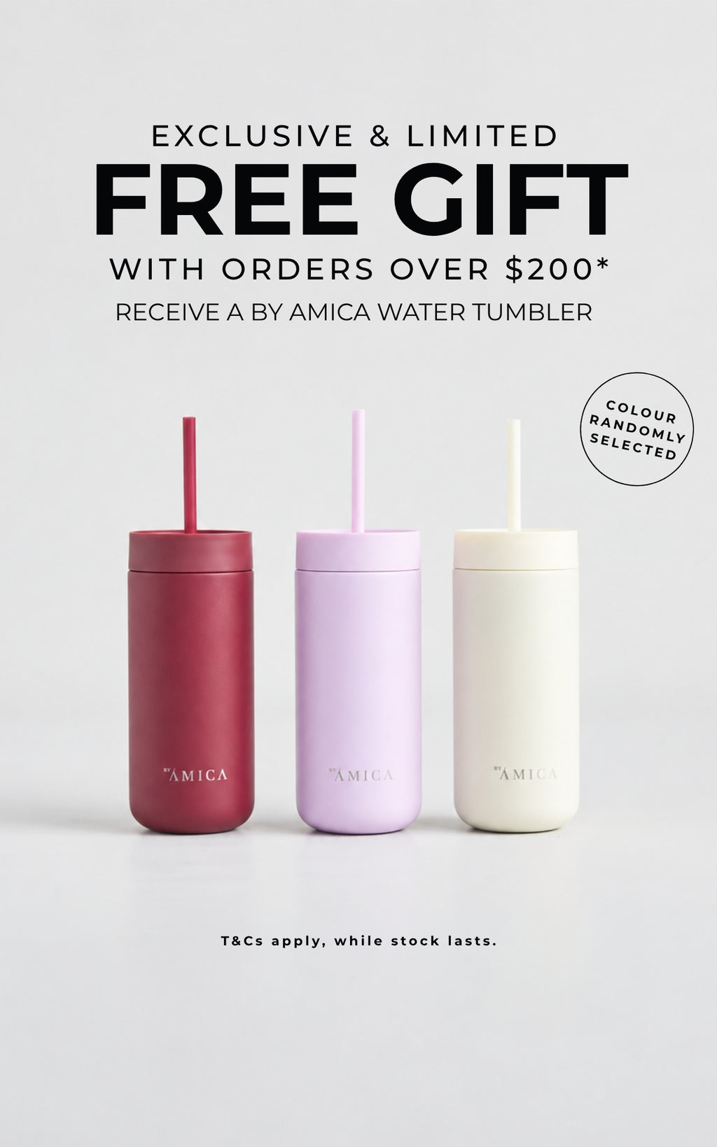 By Amica Water Tumbler (Gift With Purchase) - Random Colour