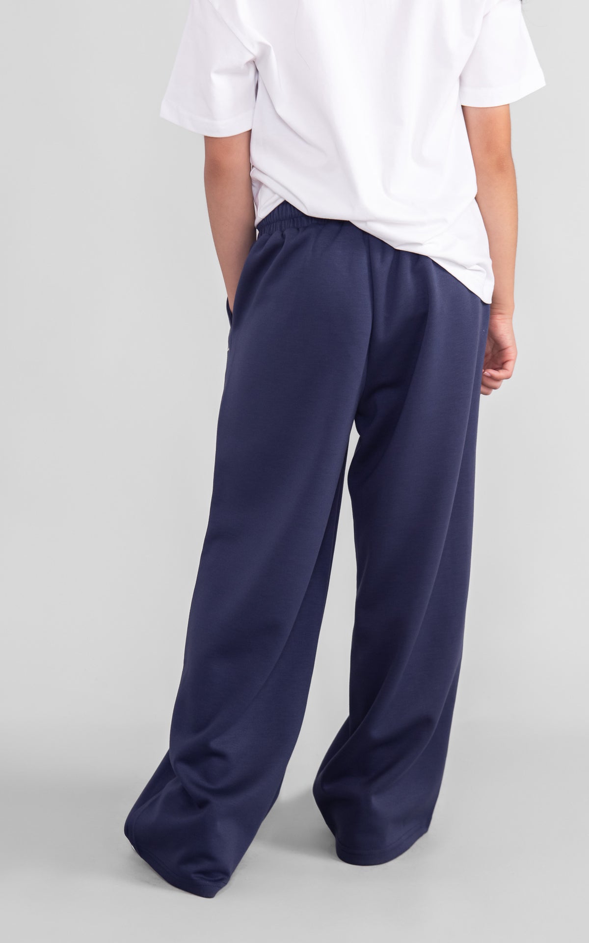 Paxon Kids Wide Leg Trackpants - Navy
