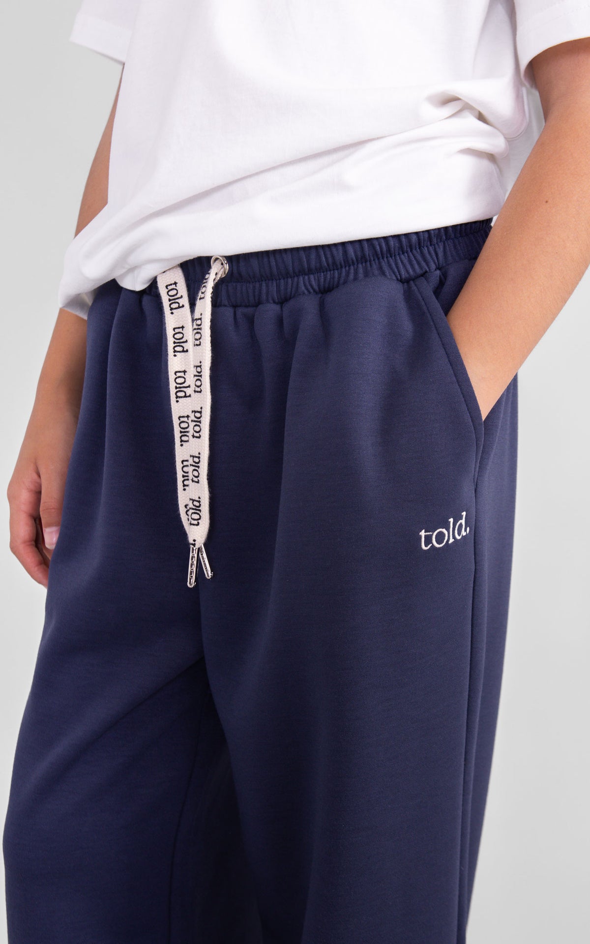 Paxon Kids Wide Leg Trackpants - Navy