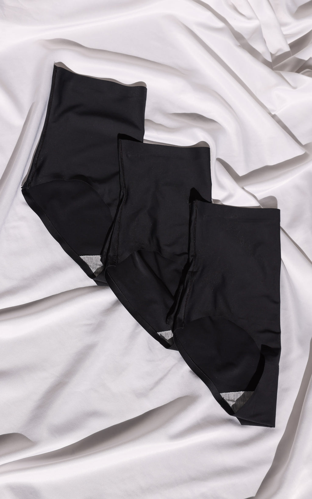 3 Pack: Prielle Seamless High Waisted Full Briefs - Black