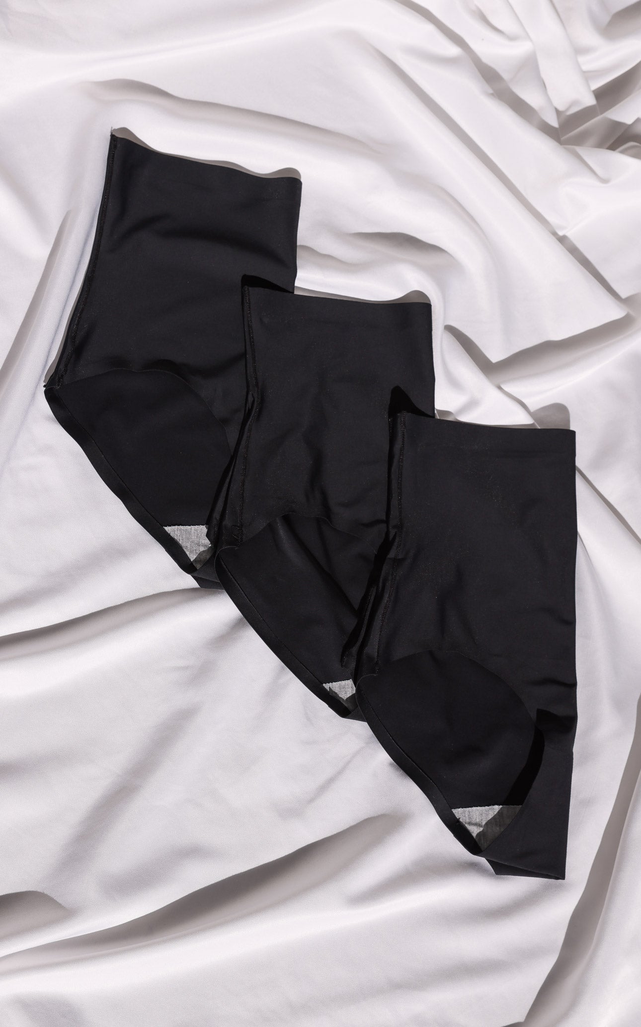 3 Pack: Prielle Seamless High Waisted Full Briefs - Black