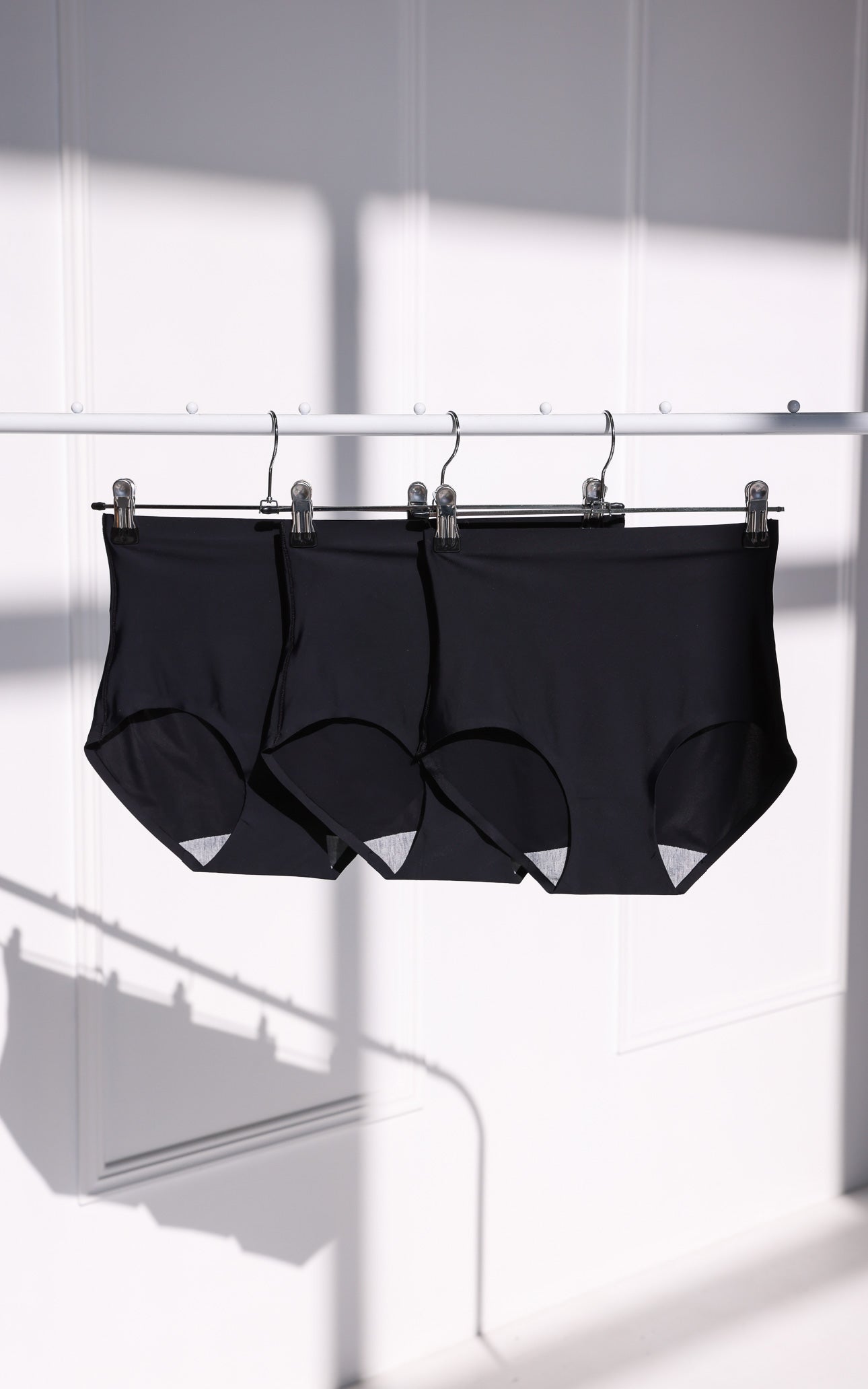 3 Pack: Prielle Seamless High Waisted Full Briefs - Black