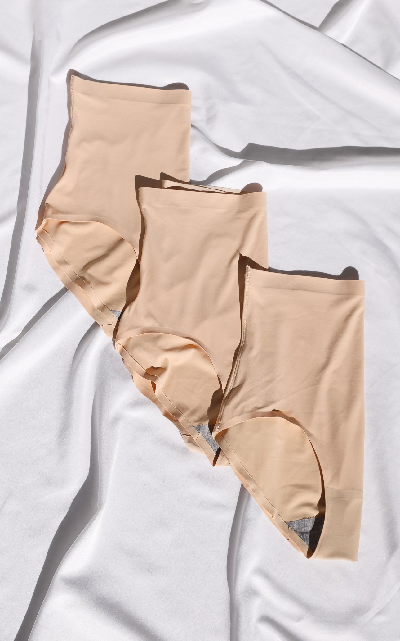 3 Pack: Prielle Seamless High Waisted Full Briefs - Nude