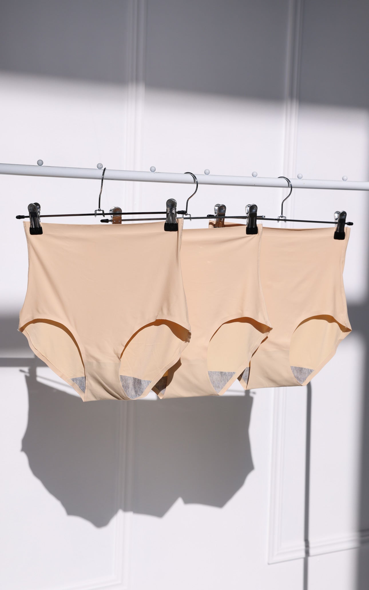 3 Pack: Prielle Seamless High Waisted Full Briefs - Nude