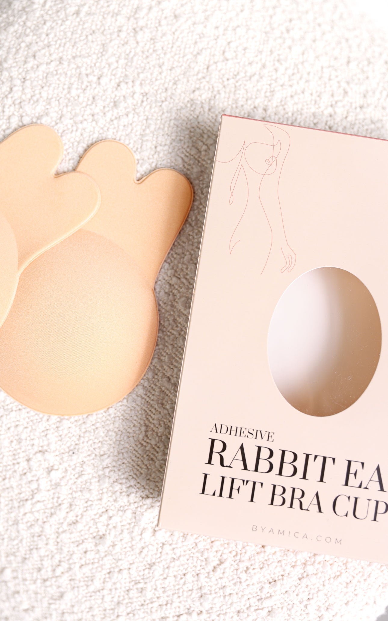 Bunni Adhesive Rabbit Ear Lift Bra Cups - Nude