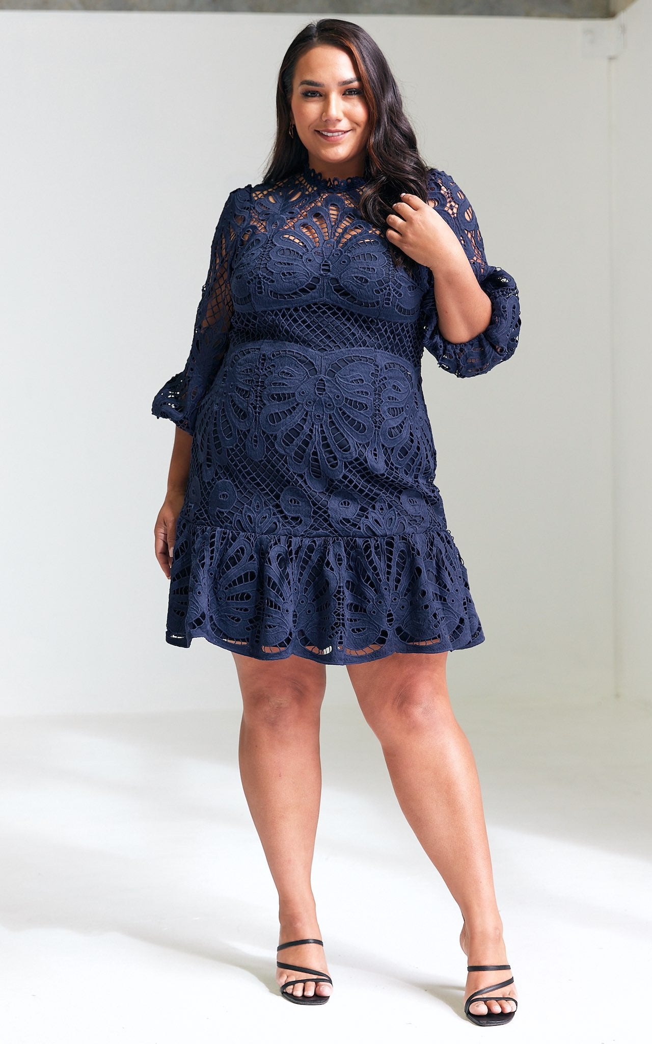 Raelynn Lace Dress - Navy