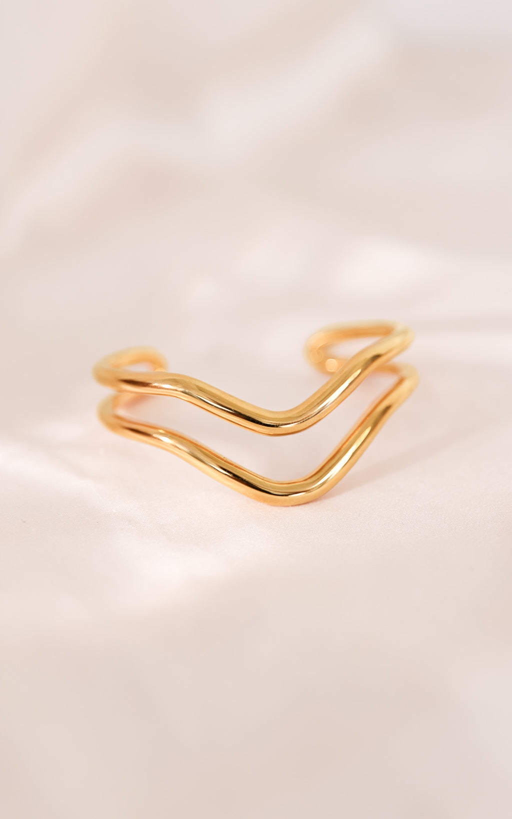 Rafaela Cuff Bangle - Gold Dip