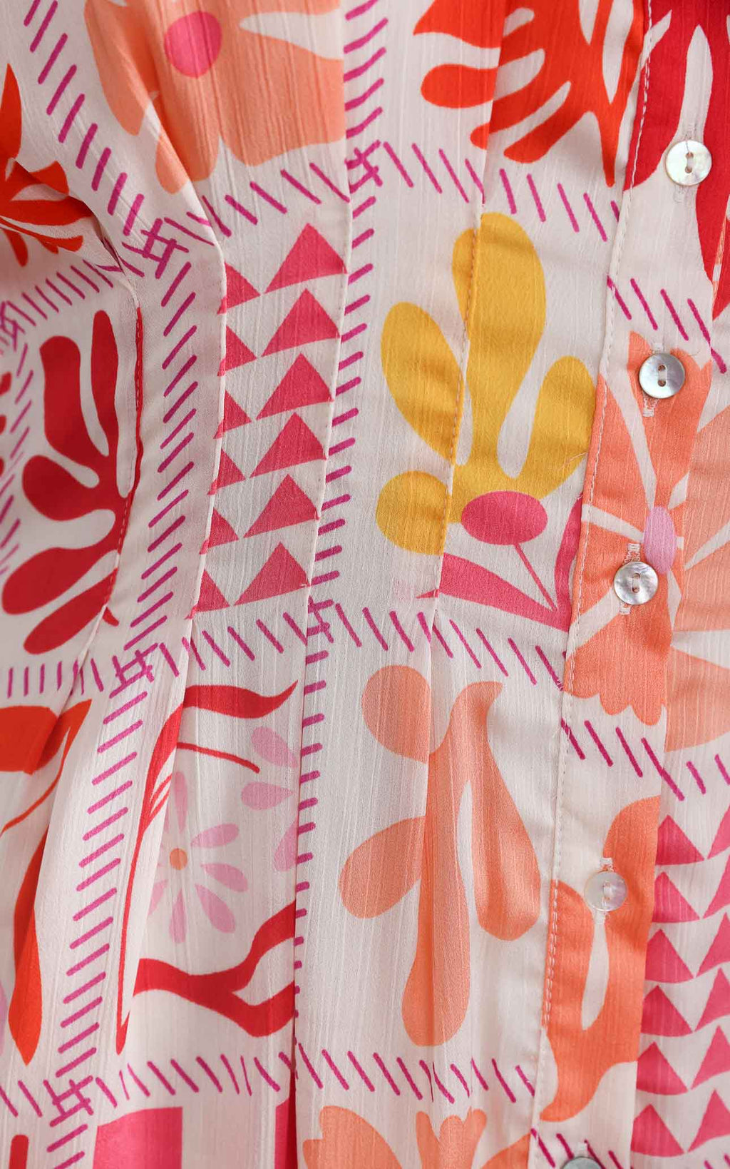 Rainier Midi Dress - Pink Multi Print