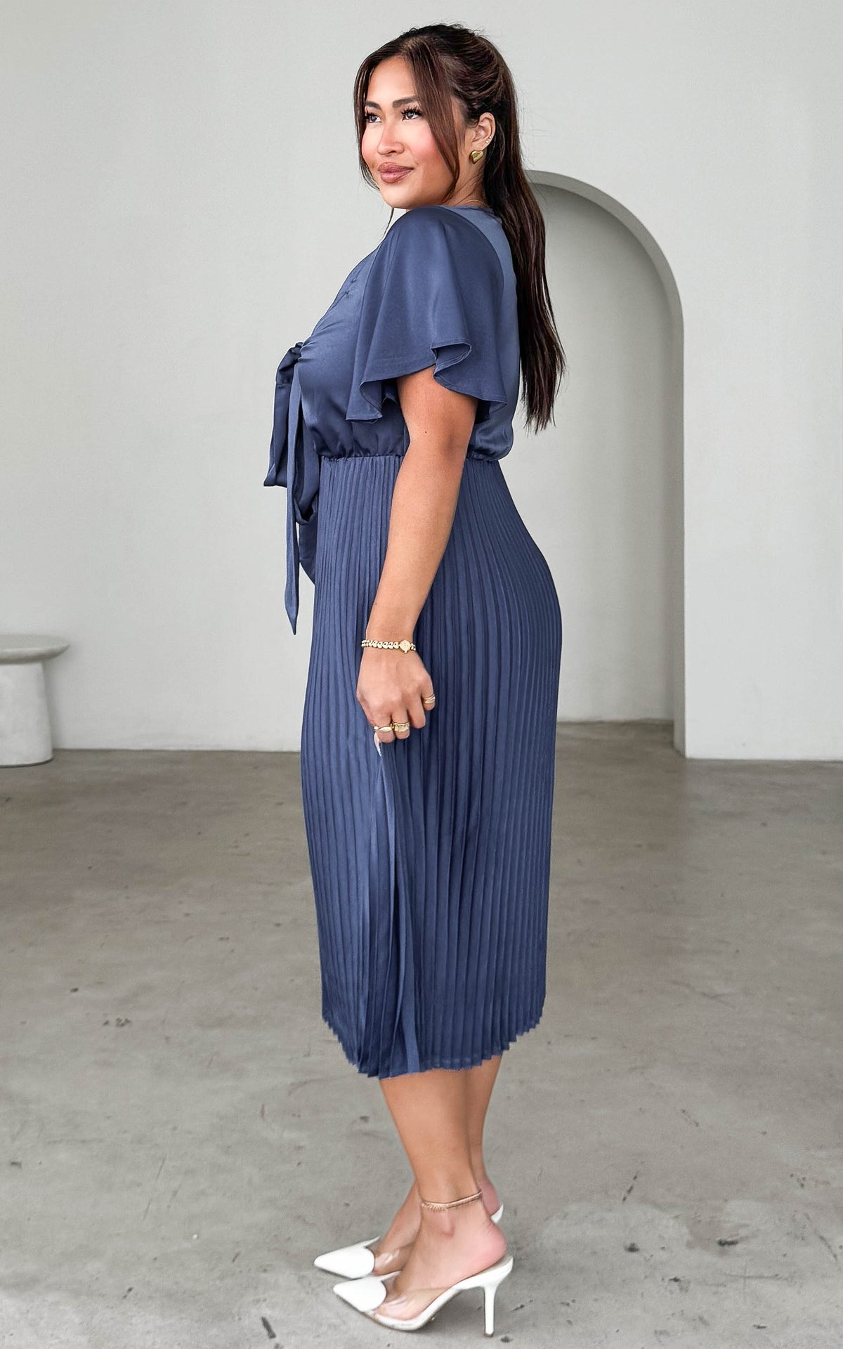 Reya Midi Dress - Riverside Blue