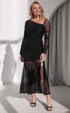 Rikki Mesh Maxi Dress - Black