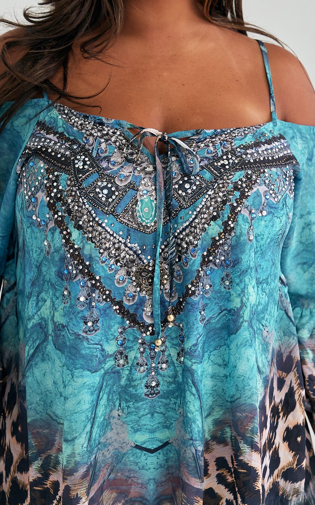 Riley Top - Blue Leopard