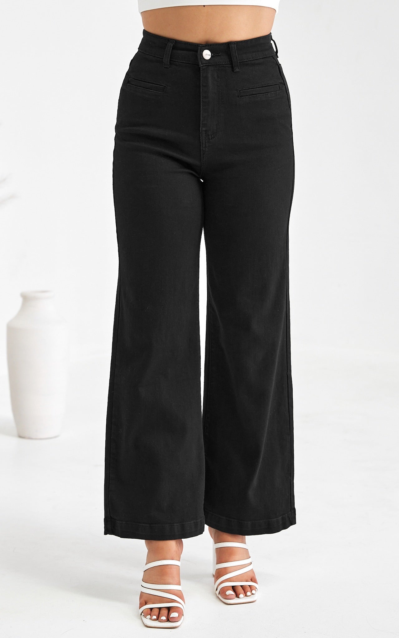 Riverdale Wide Leg Jeans - Black