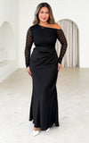 Rixie Mesh Maxi Dress - Black