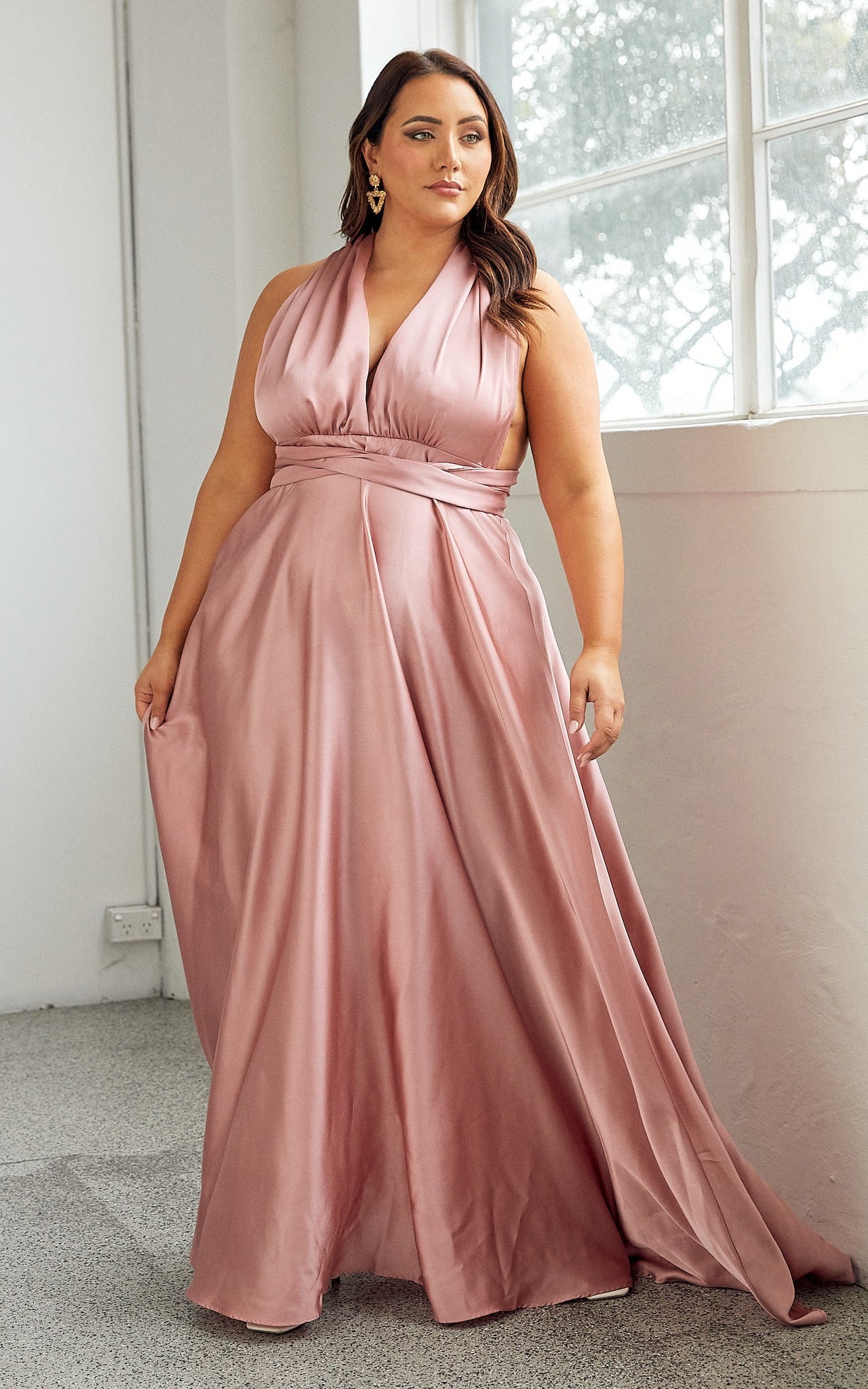 Roman Multiway Maxi Dress - Blush