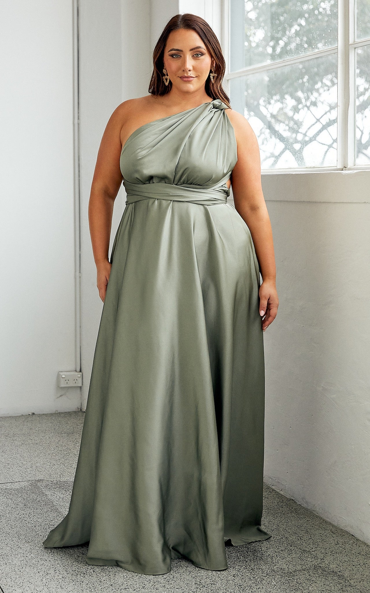 Roman Multiway Maxi Dress - Fern Green