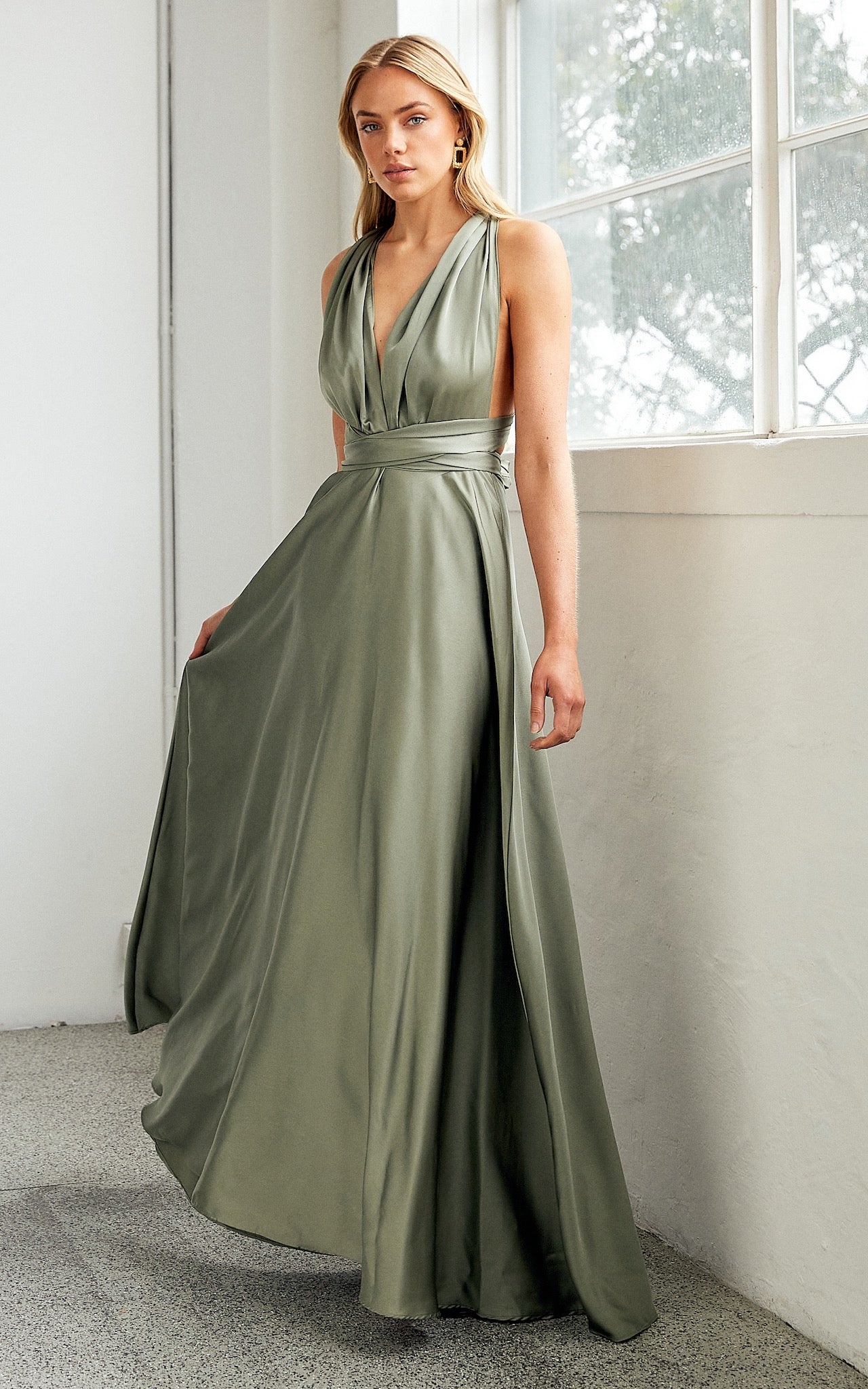 Roman Multiway Maxi Dress - Fern Green