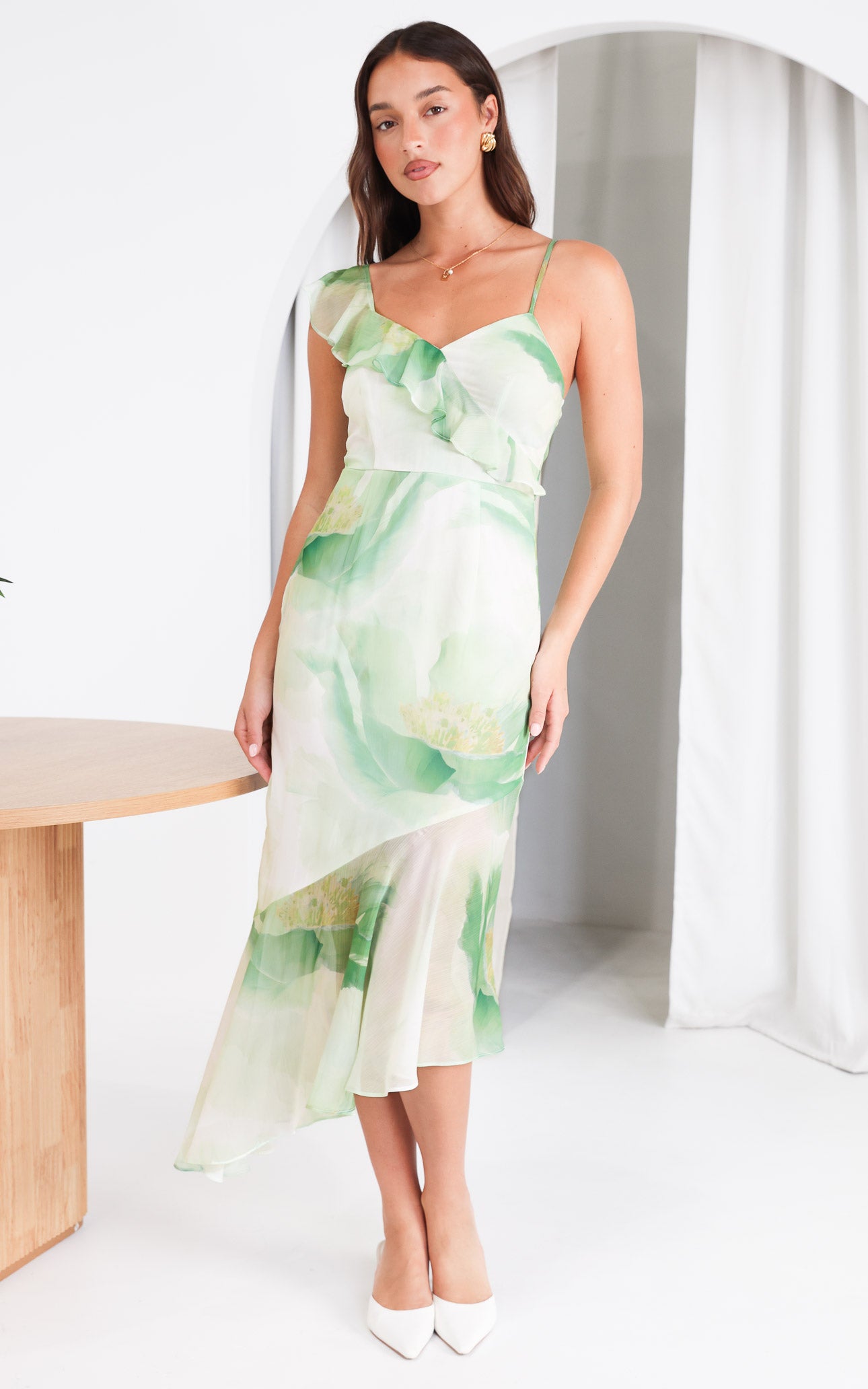 (Preorder) Romme Maxi Dress - Green Floral