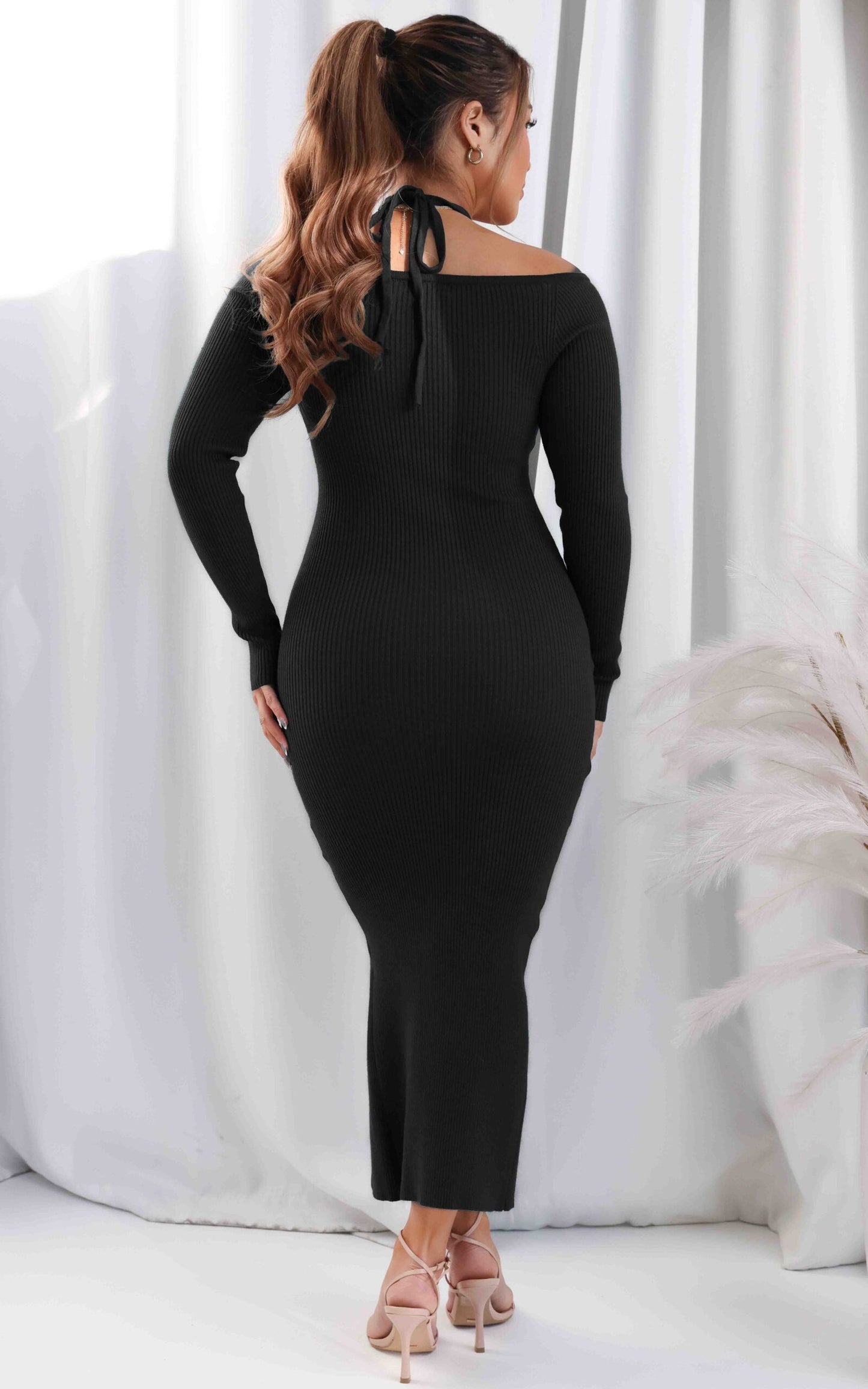 Rosabelle Knit Maxi Dress - Black