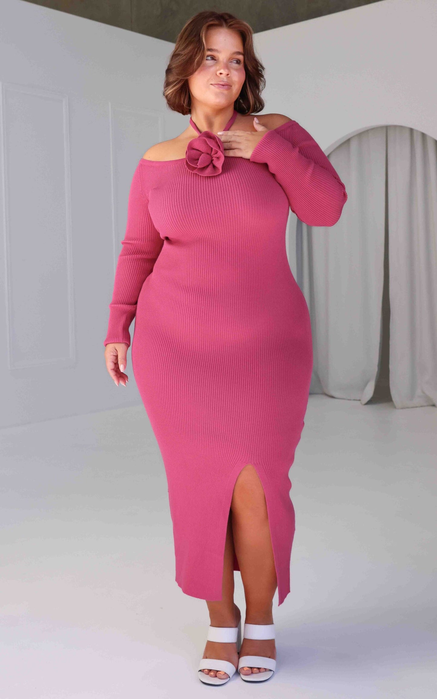 Rosabelle Knit Maxi Dress - Rose