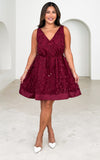 Rosella Mini Dress - Wine