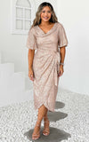 Vernot Midi Dress - Rose Gold Sequin