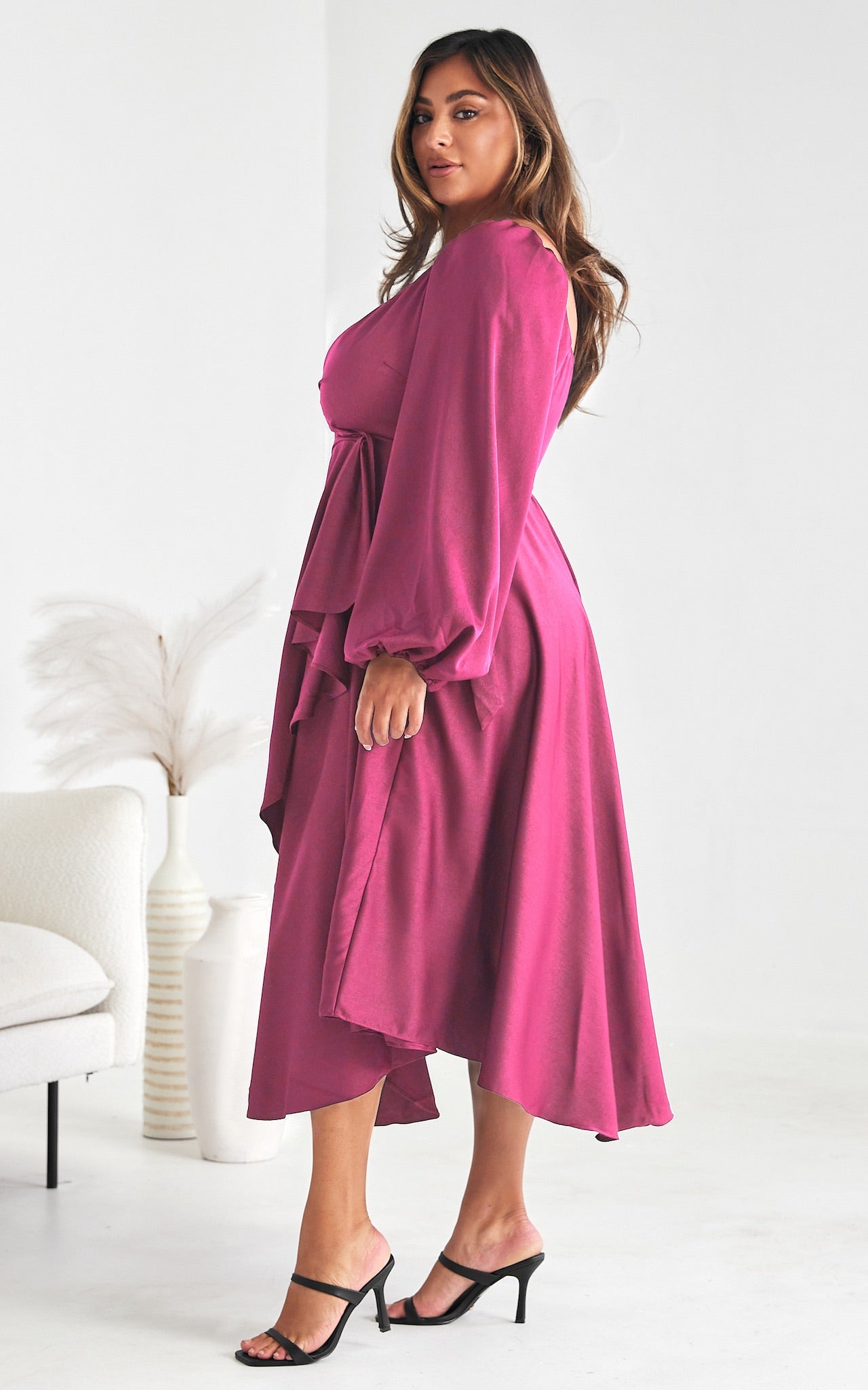 Rossetti Wrap Maxi Dress - Magenta