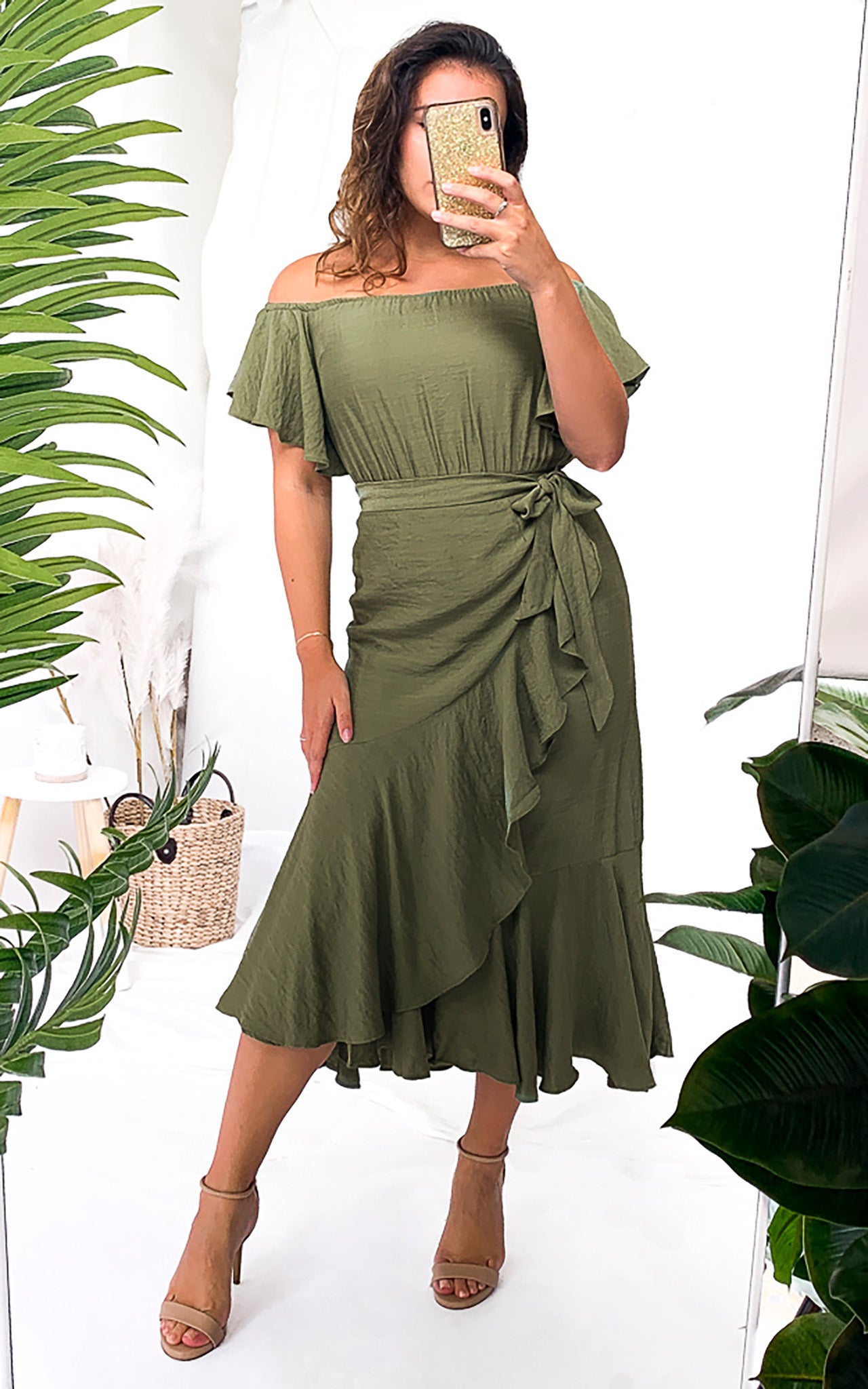 Roxie Dress - Khaki