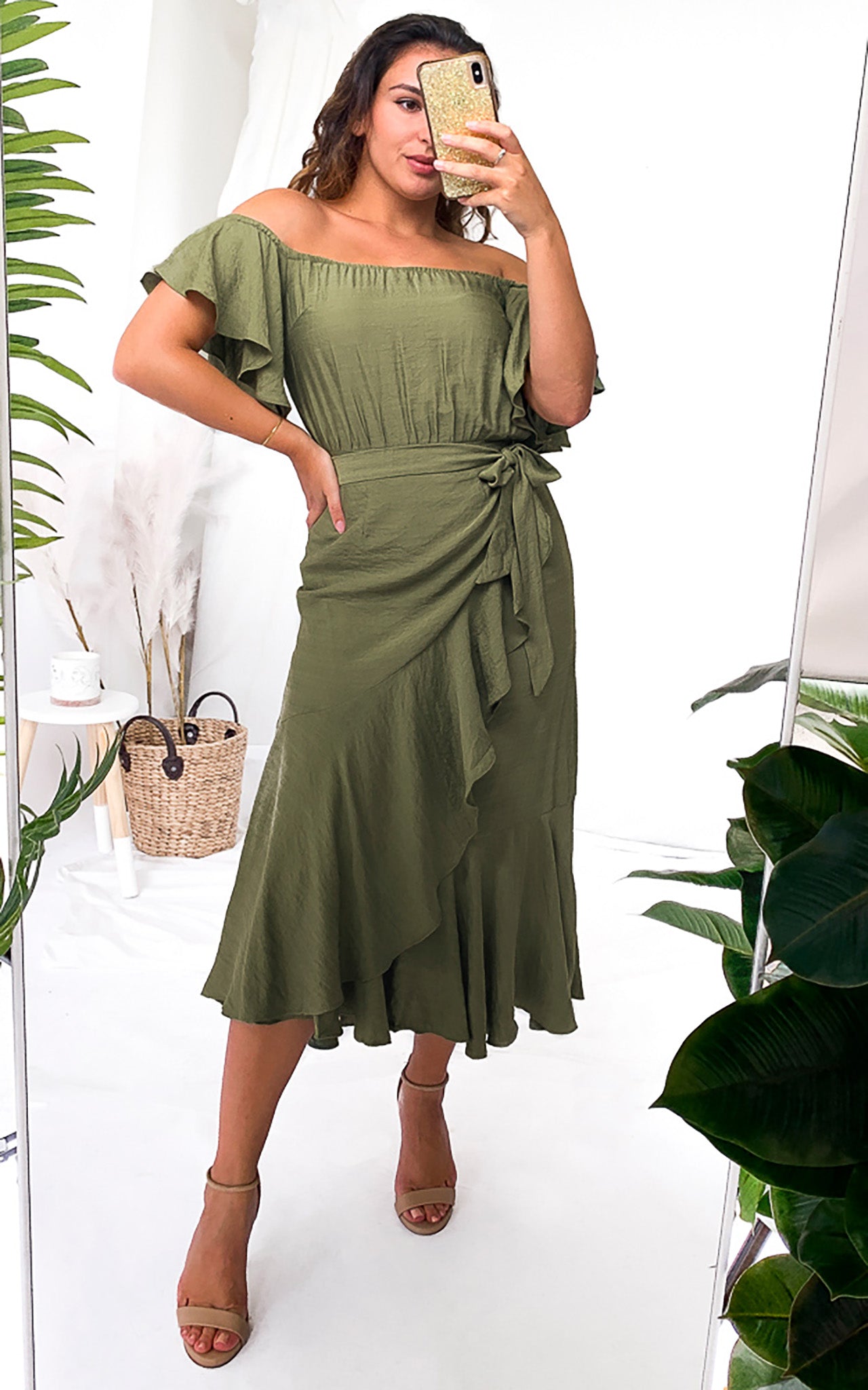 Roxie Dress - Khaki