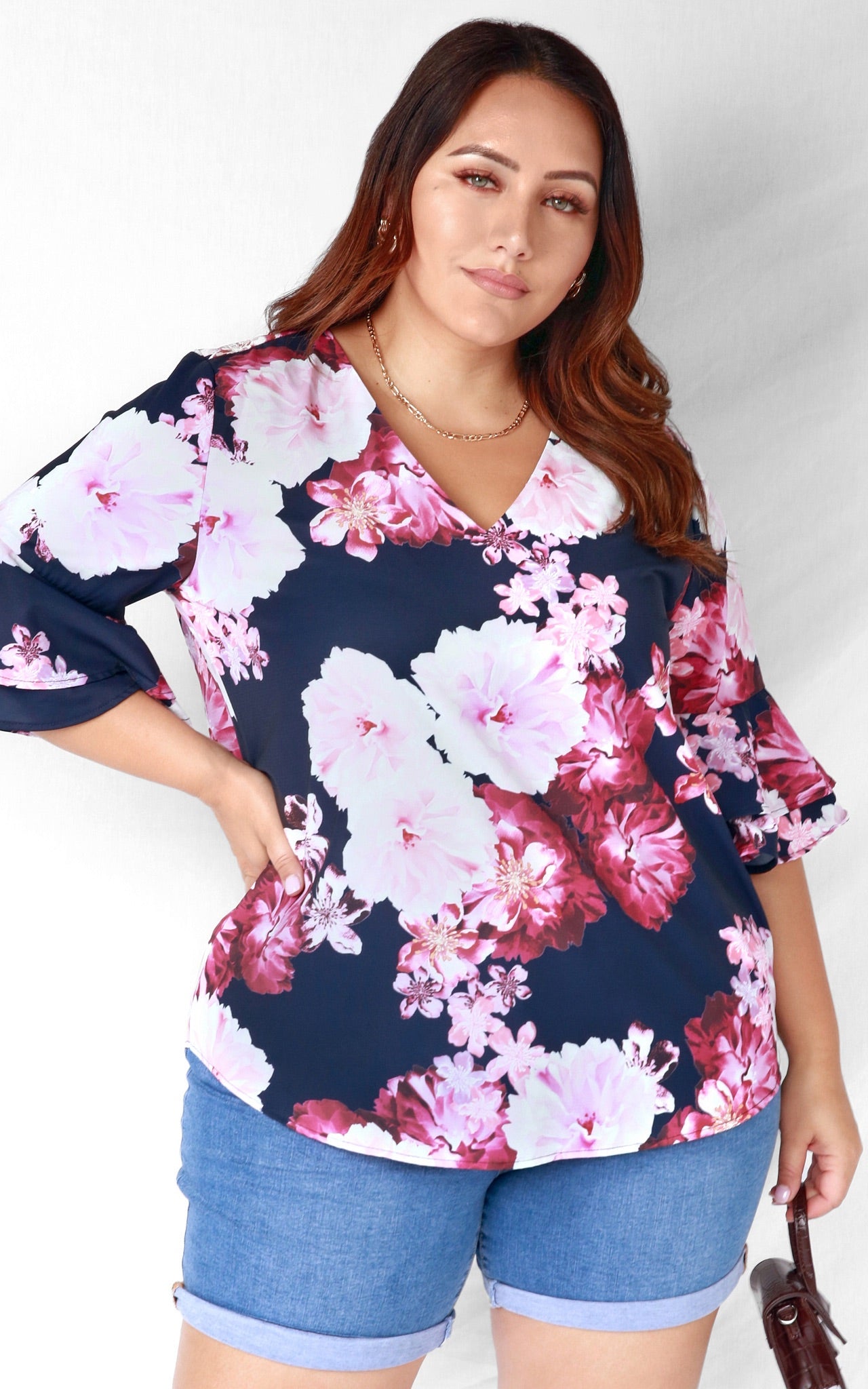 Royal Mile Top - Navy Floral