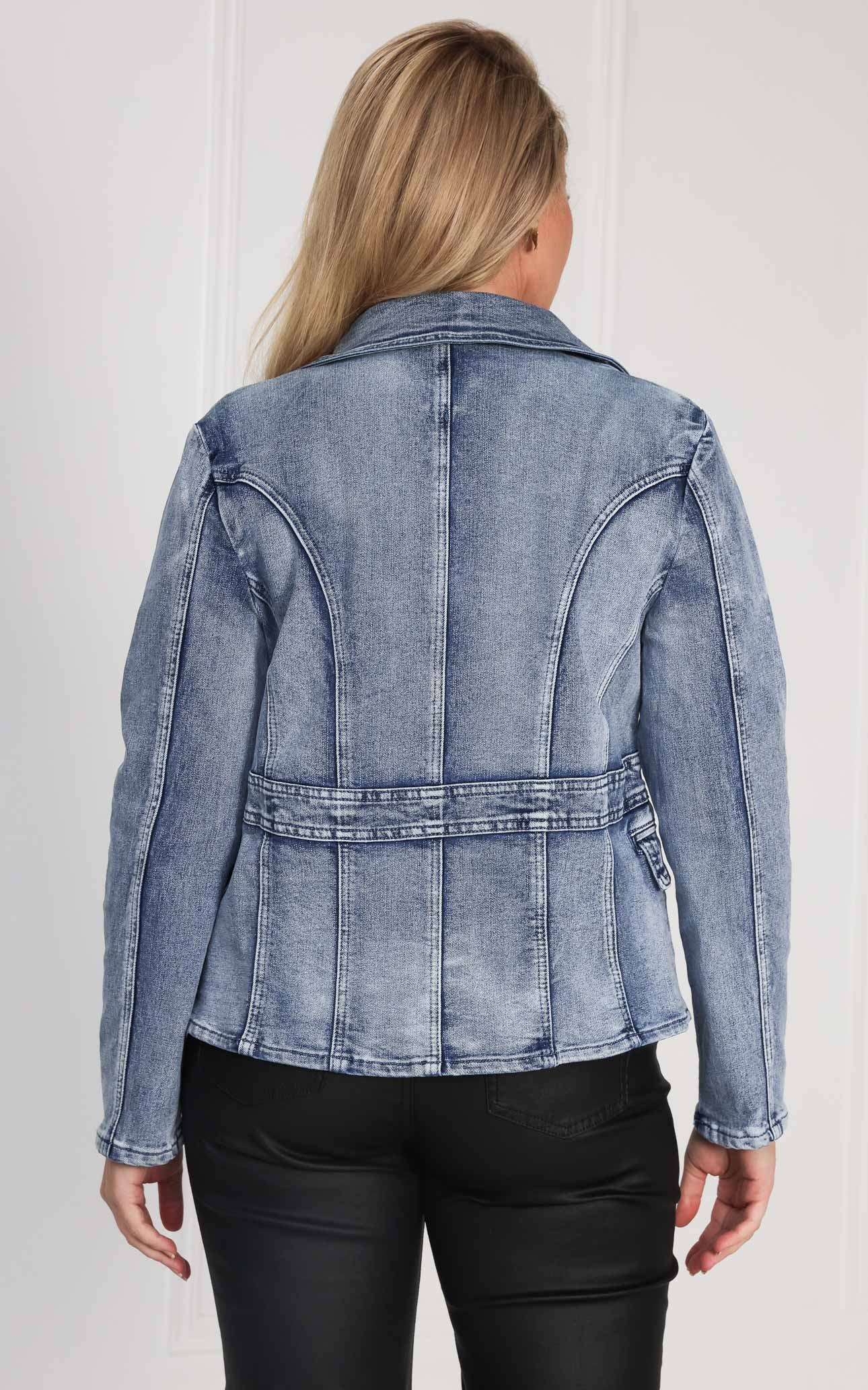 Royalty Denim Blazer Jacket - Vintage Blue