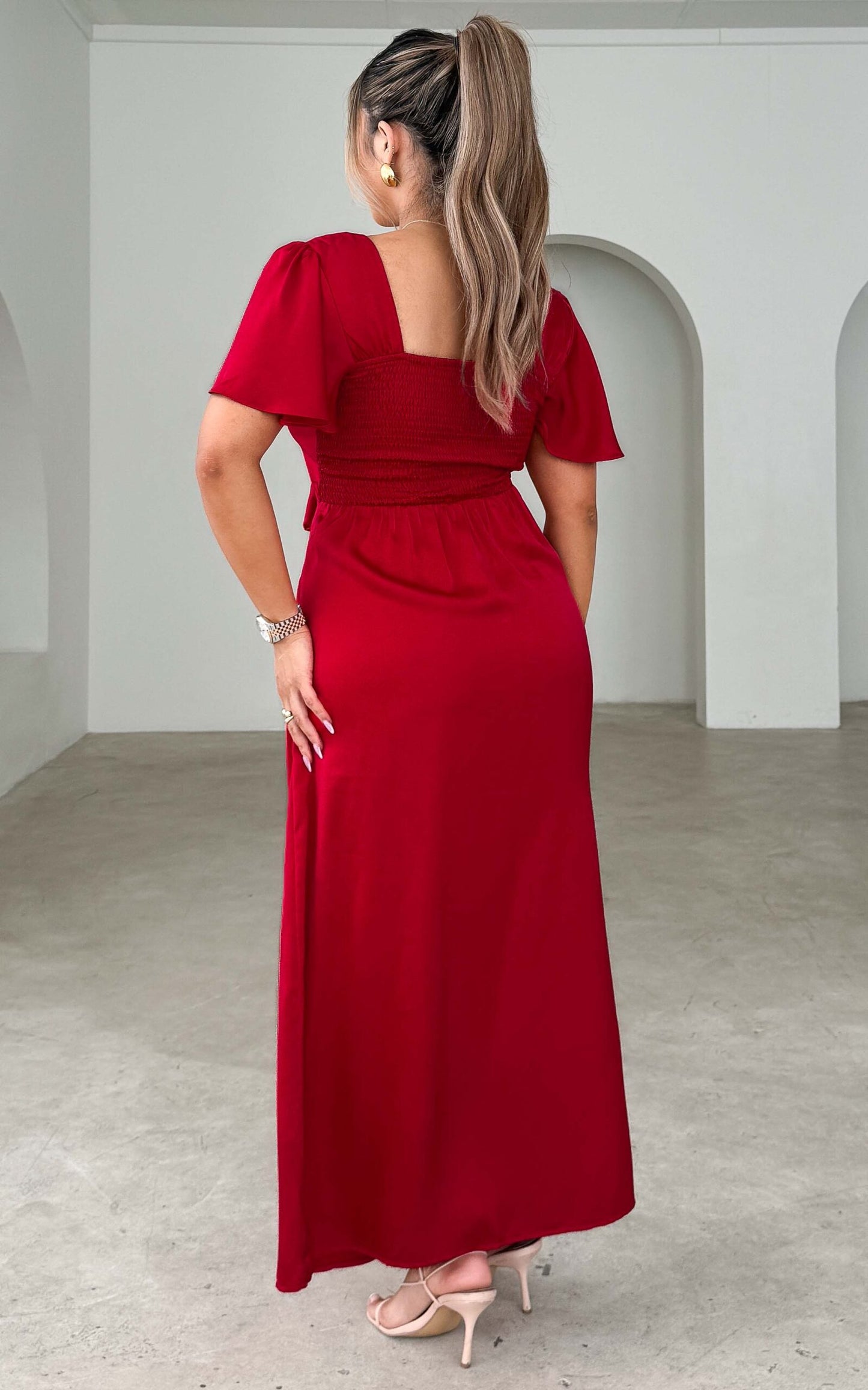 (Preorder) Roza Maxi Dress - Red